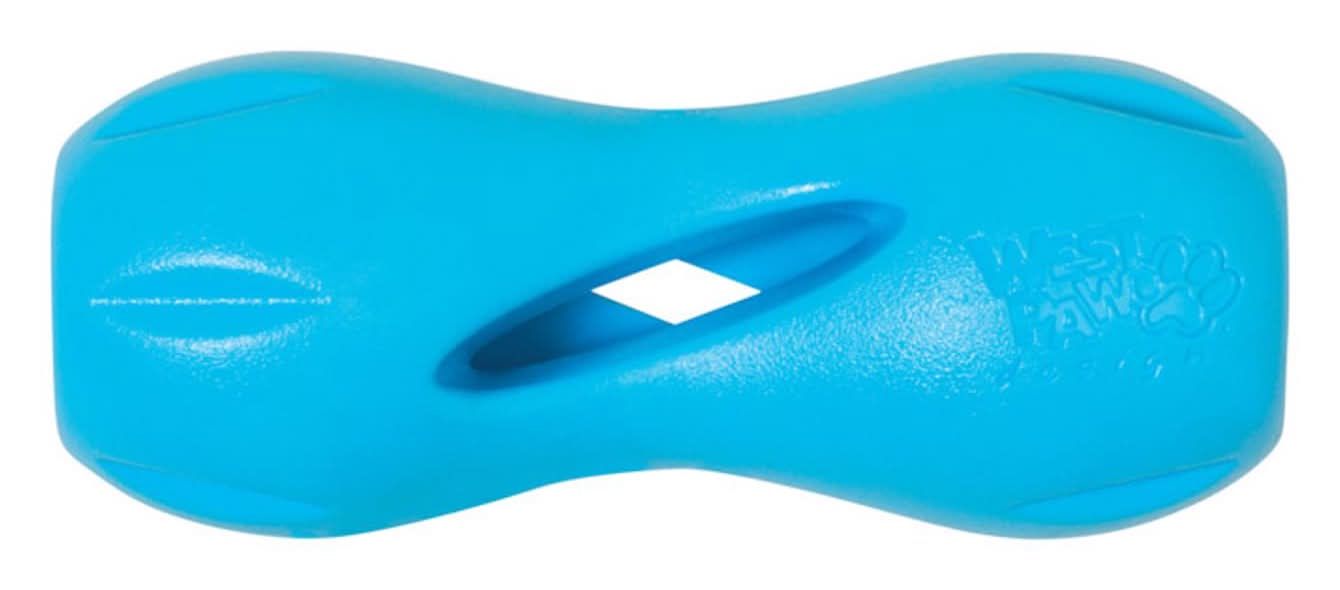 West Paw Zogoflex For Dog Blue Plastic Qwizl Dog Treat Toy/Dispenser Small 1 Pk
