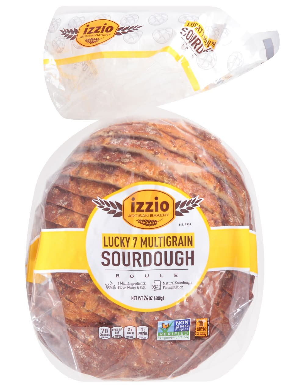 Izzio Artisan Bakery Lucky 7 Multigrain Sourdough (24 oz)