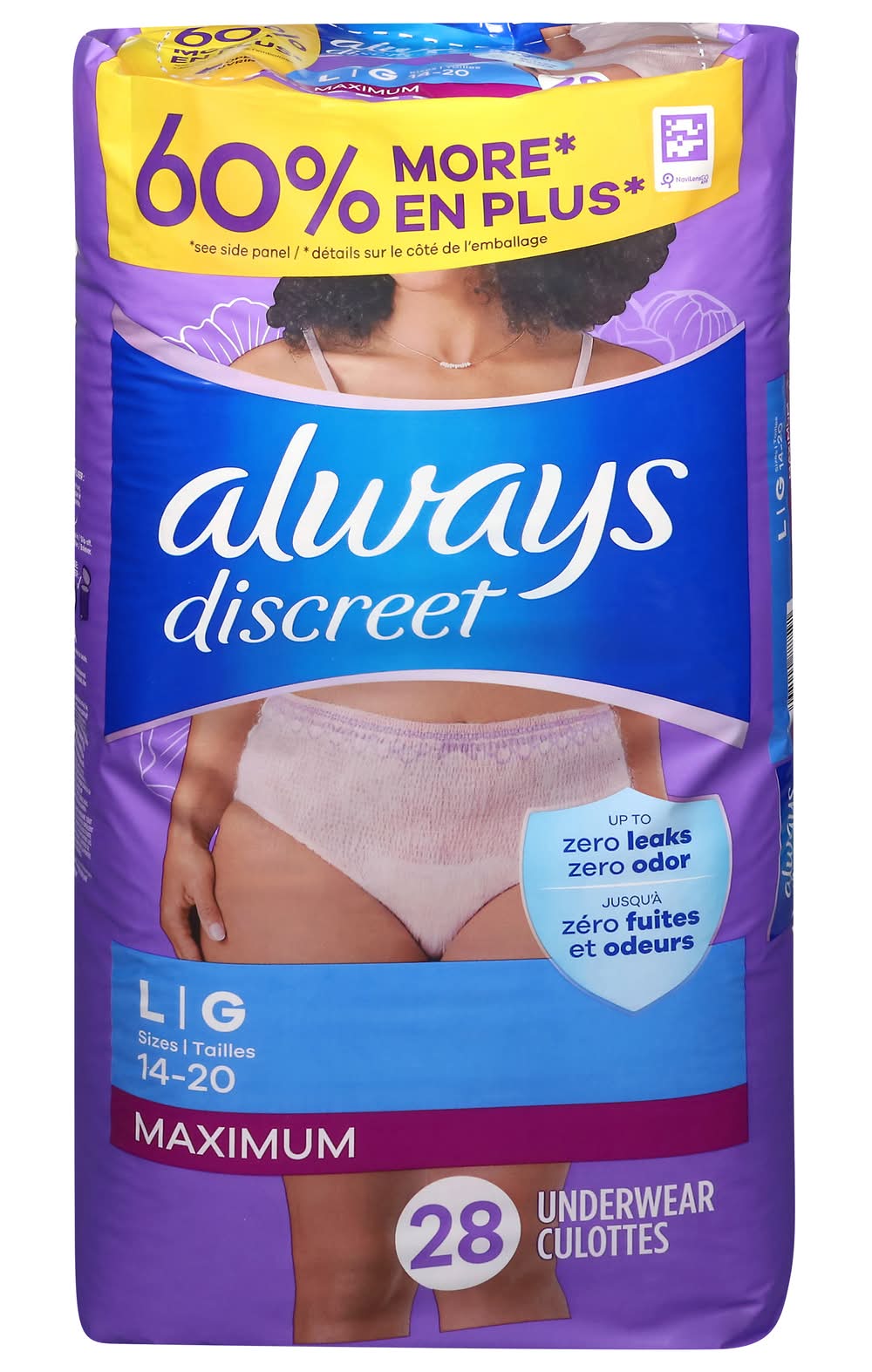 Always Maximum Absorbency Postpartum Underwear, L (28 ct)