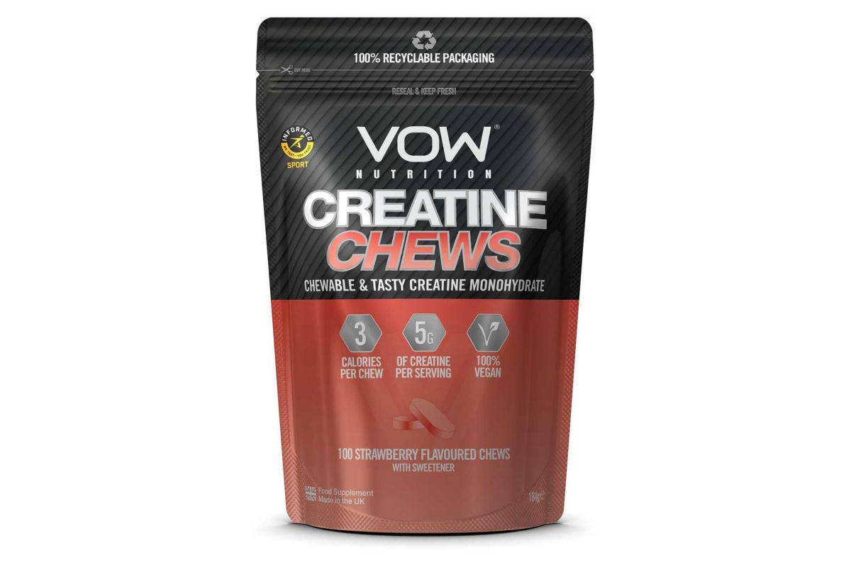 Vow Strawberry, Creatine Chews With Sweetener Food Supplement (100 pack)