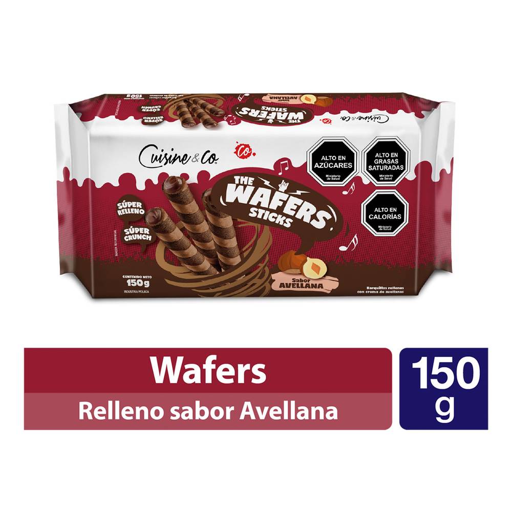 Cuisine & co galleta wafers avellana (bolsa 150 g)