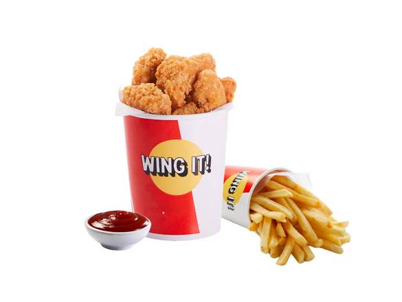Chicken Pops + Papas Fritas