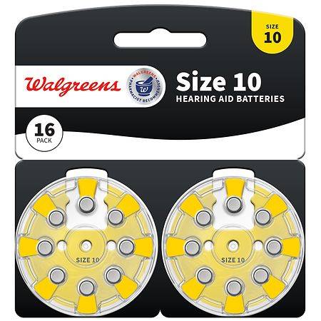 Walgreens Zero Mercury Hearing Aid Batteries, 10 (16 ct)