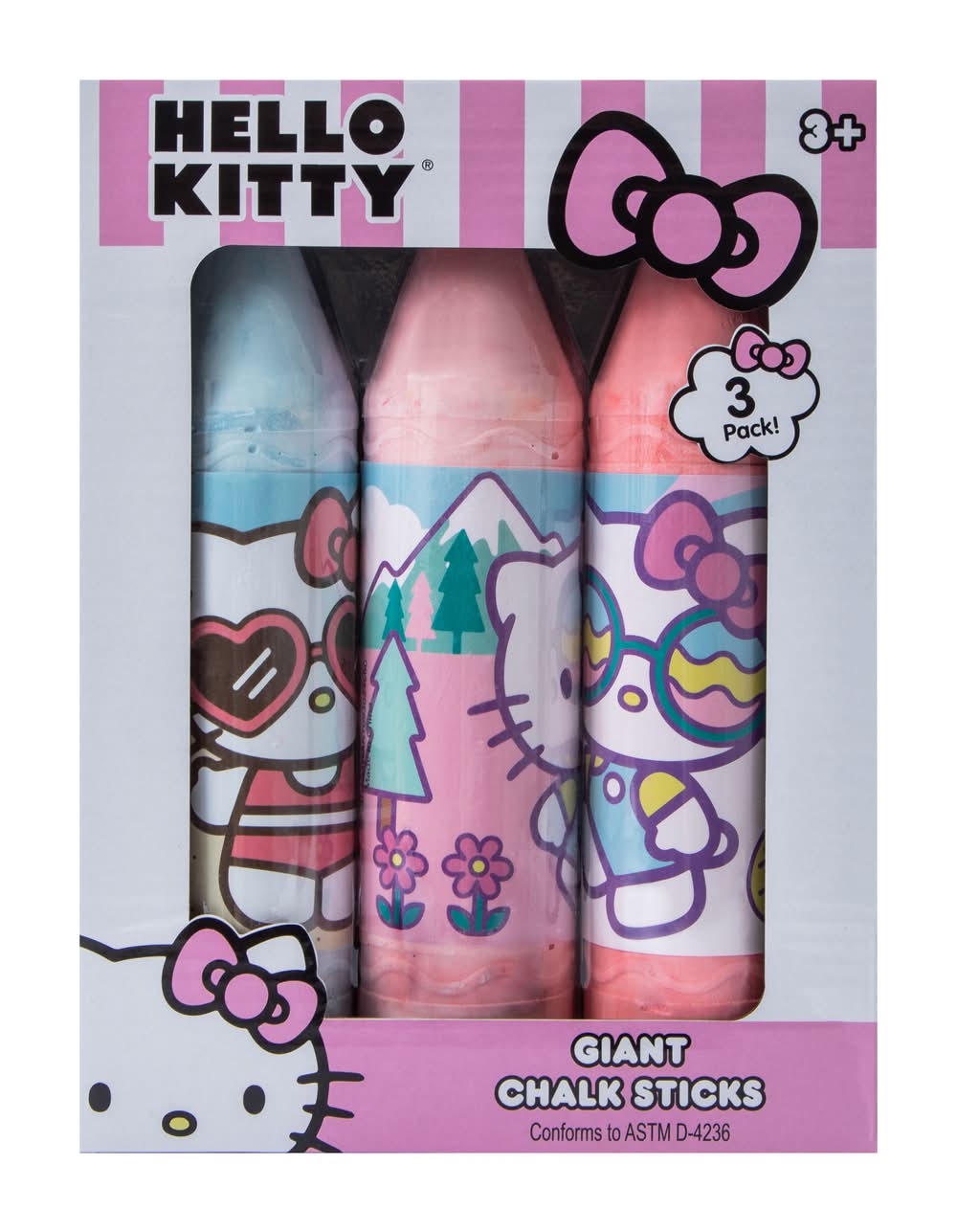 Branded Giant Chalk Sticks 3-Pack Hello Kitty