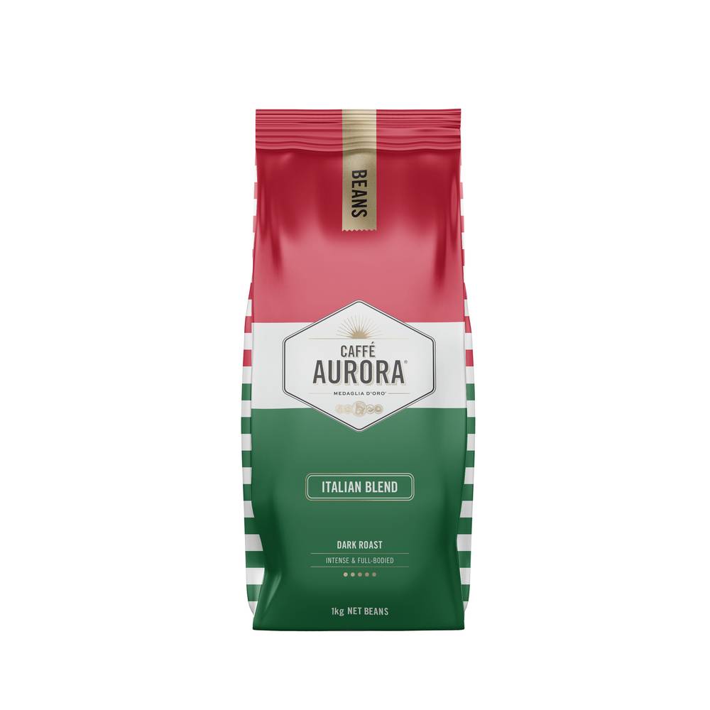 Caffe Aurora Italian Blend Beans Coffee (1kg)