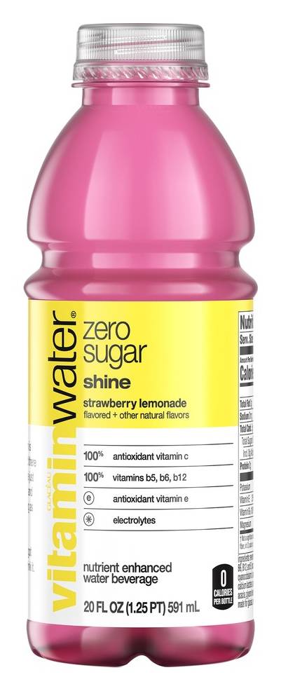 Vitaminwater · Zero Sugar Shine Strawberry Lemonade Enhanced Water (20 fl oz)
