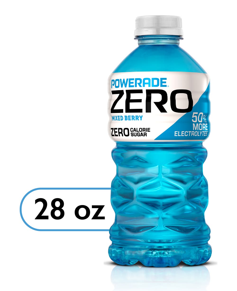 Powerade Zero Sugar Electrolyte Sports Drink, Mixed Berry (28 fl oz)