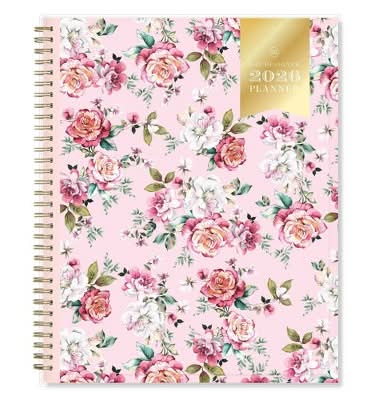 Blue Sky Day Designer 2026 Weekly & Monthly Planning Calendar, 8.5x11 in, Rose Pink Floral