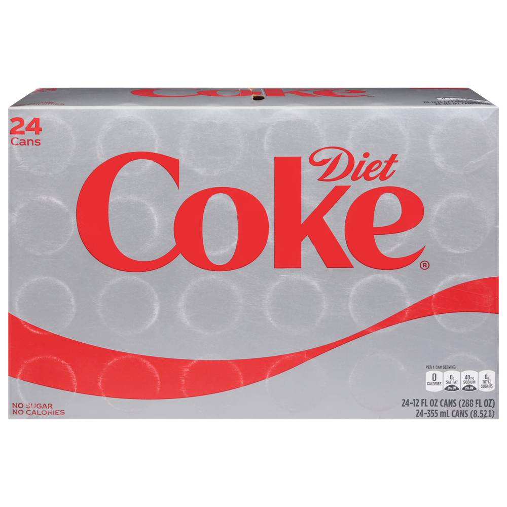 Diet Coke Cola Soda (24 x 12 fl oz)