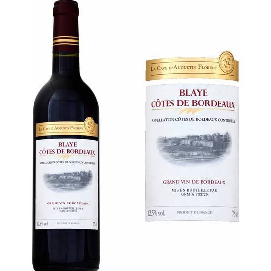 La Cave d'Augustin Florent - Vin rouge blaye côtes de Bordeaux AOP domestique (750 ml)