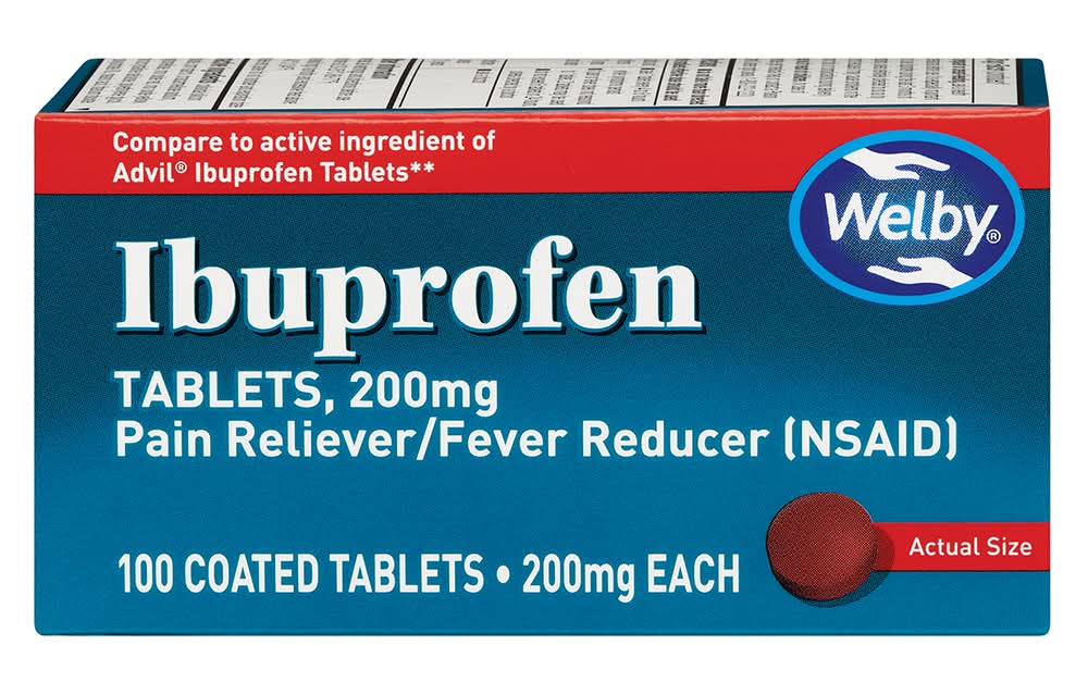 Welby Ibuprofen Pain & Fever Reliever Tablets 200mg (100 ct)
