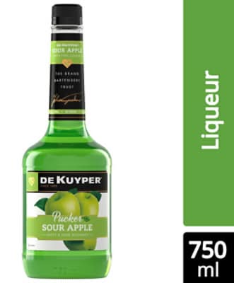 Dekuyper Schnapps Liqueur Sour Apple Pucker 30 Proof - 750 Ml