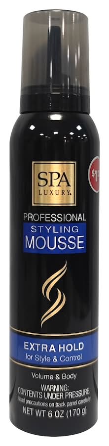SPA Luxury Extra Hold Professional Hair Styling Mousse (6 oz)