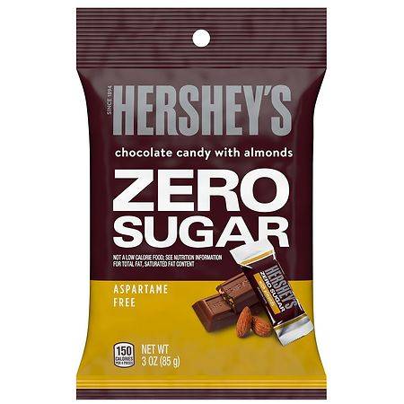 Hershey's Zero Sugar Chocolate With Almonds Candy Bars