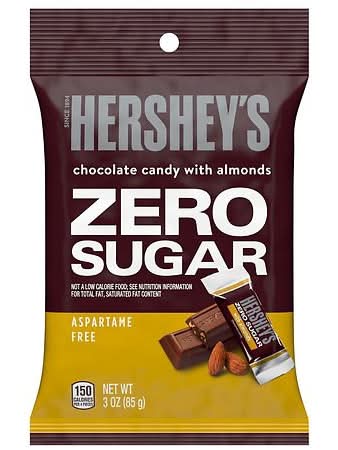 Hershey's Zero Sugar Chocolate With Almonds Candy Bars (3 oz)