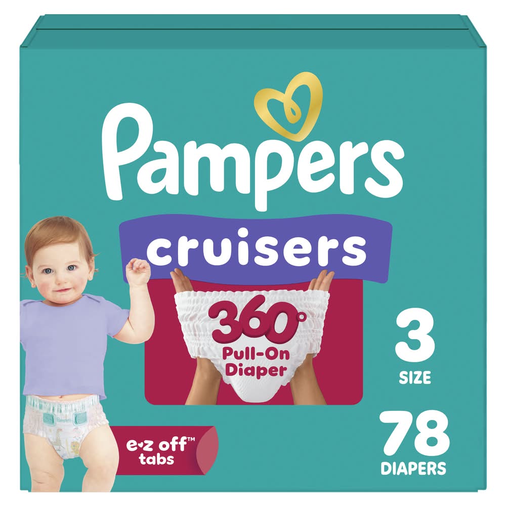 Pampers Size 3 Cruisers 360 Fit Diapers (5.51 lbs)