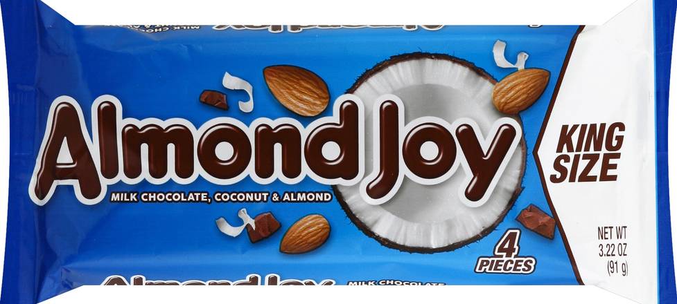 Almond Joy King Size Milk Chocolate Coconut & Almond Bar (4 ct)