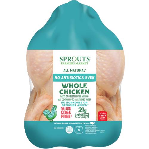 Sprouts No Antibiotics Ever Whole Young Chicken (Avg. 5.5lb)