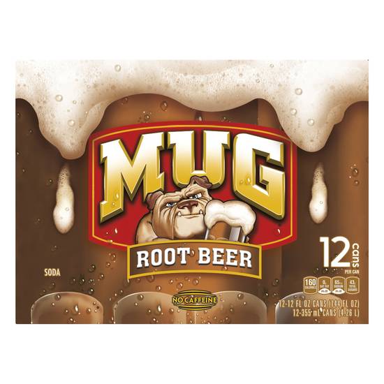 Mug Root Beer Soda (12 ct, 12 fl oz)