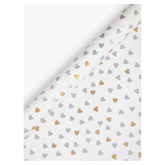 John Lewis Ditsy Hearts Print Wrapping Paper (3 meter)