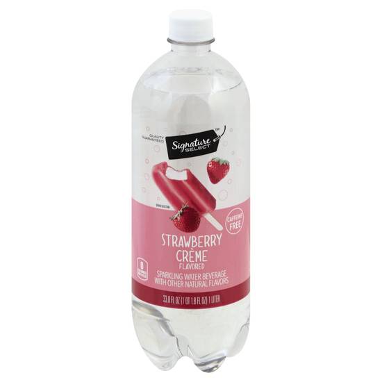 Signature Select Strawberry Creme Sparkling Water (33.8 fl oz)