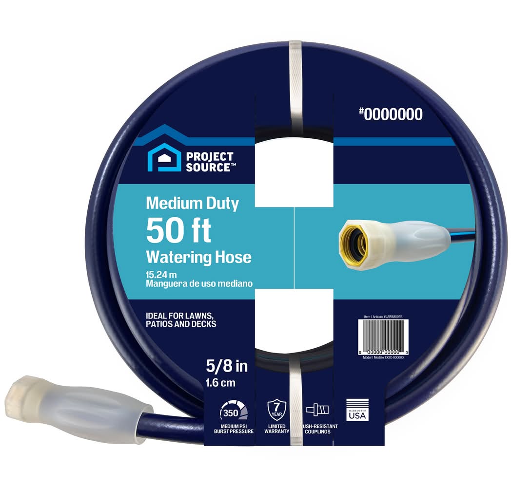 Project Source 5/8-in x 50-ft Medium -Duty Vinyl Blue Hose | LAW5850PS