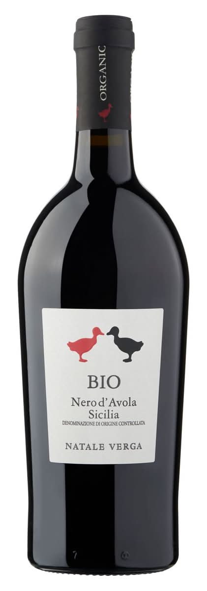 Italie Sicile Nero d''Avola Natale Verga Organic bio Rouge 75cl