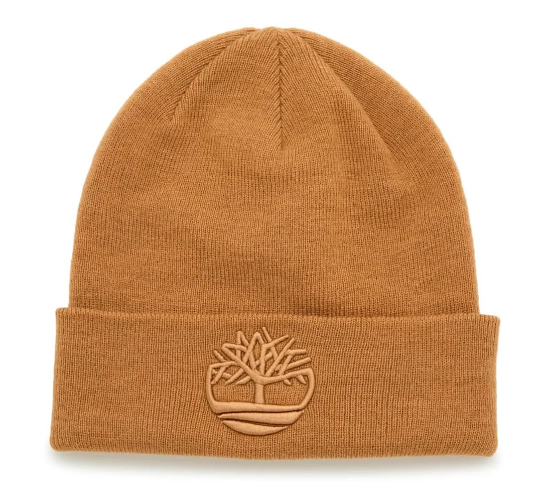 Timberland Embroidered Beanie (Wheat One Size)