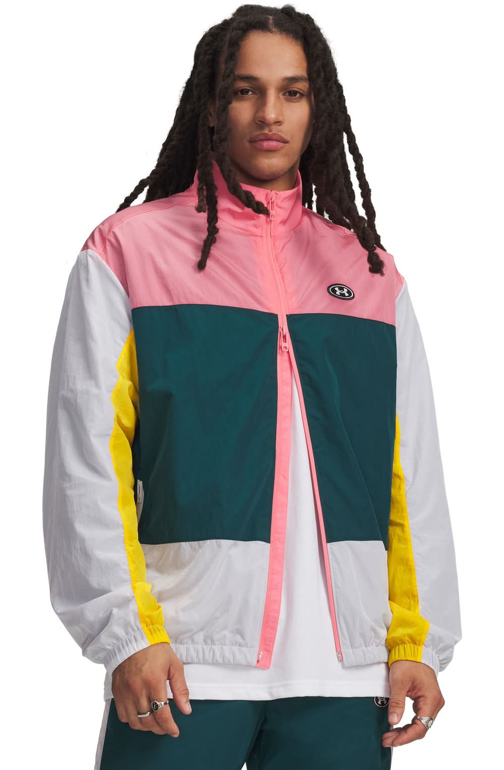 Under Armour Men's Icon Woven Full-Zip Track Jacket (bittersweet