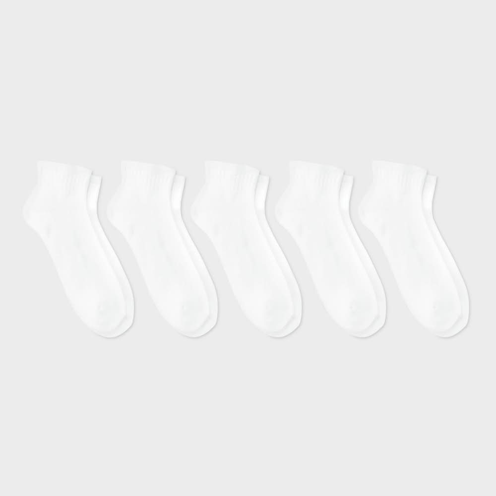 Dealworthy Ankle Socks, Men, White (5 ct)