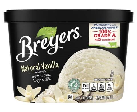 Breyers Classics Ice Cream, Natural Vanilla (1.5 qt)