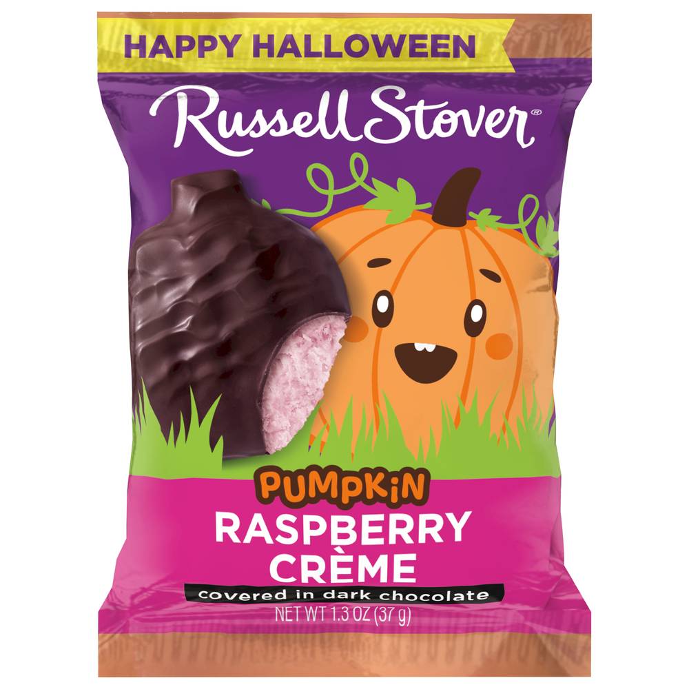 Russell Stover Raspberry Crème in Dark Chocolate Pumpkin