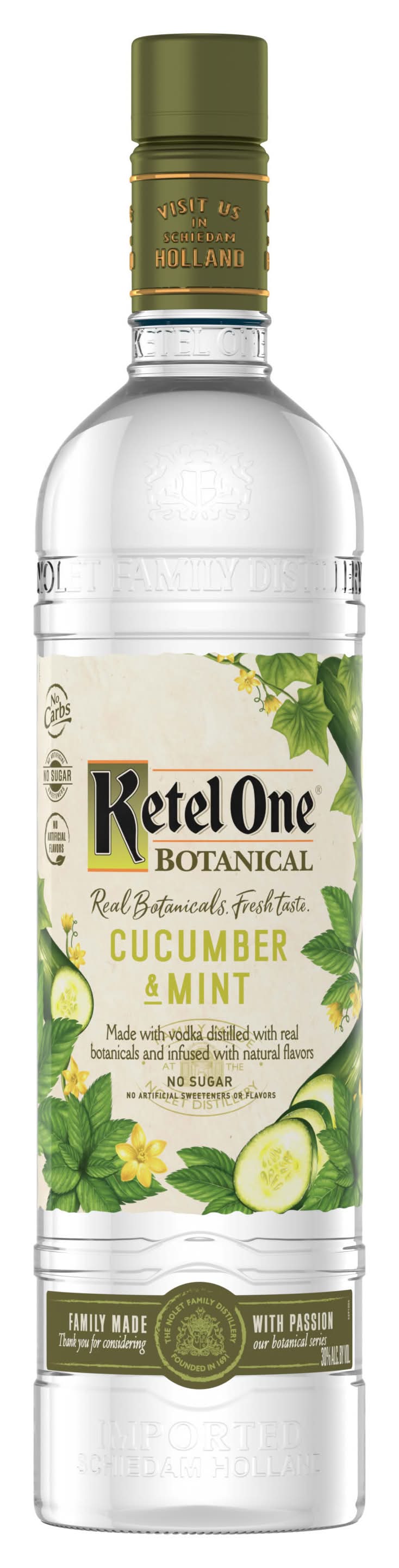 Ketel One Botanical No Sugar Flavored Vodka, Cucumber & Mint (750 ml)