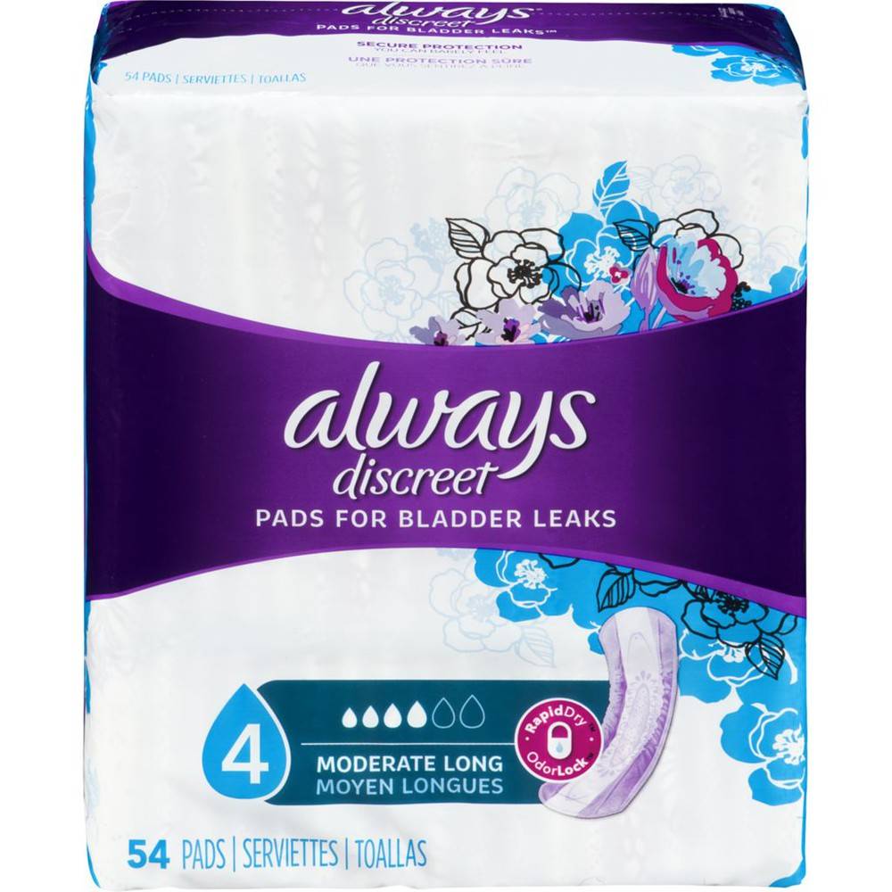 Always Moderate Incontinence Pads Long (150 g)