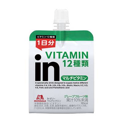 森永製菓　ｉｎゼリー　マルチビタミン　グレープフルーツ味　１８０ｇ