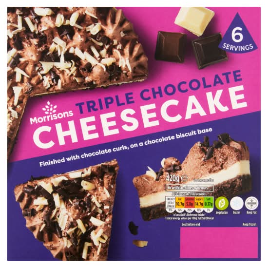 Morrisons Triple Chocolate, Cheesecake (420g)