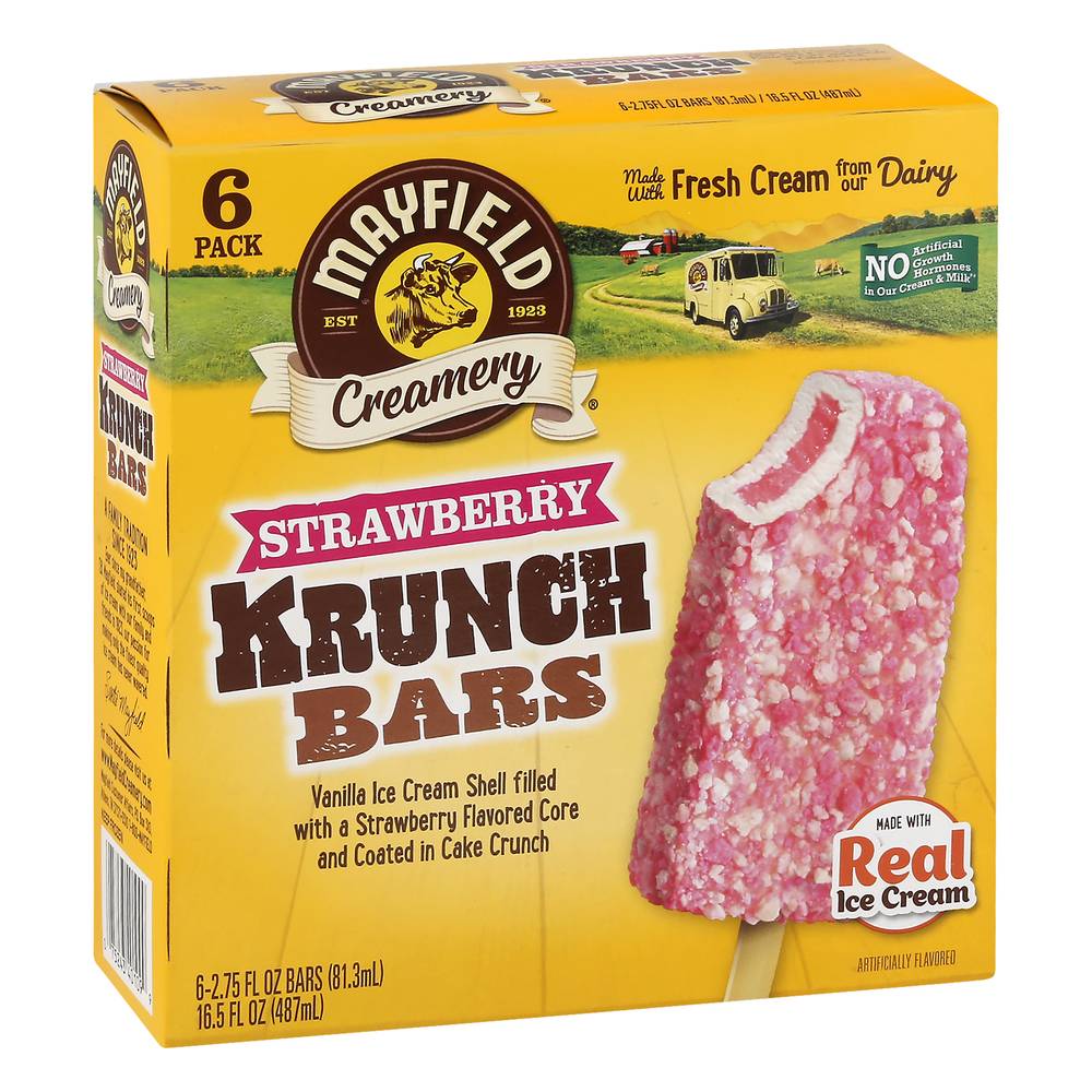 Mayfield Creamery Ice Cream Bars, Strawberry (487 ml)