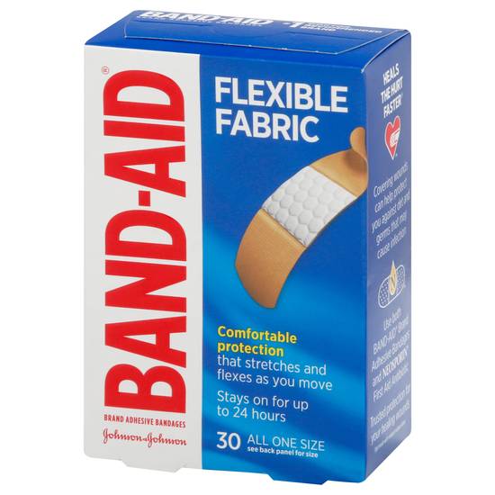 Band-Aid Flexible Fabric All One Size Adhesive Bandages (30 ct)