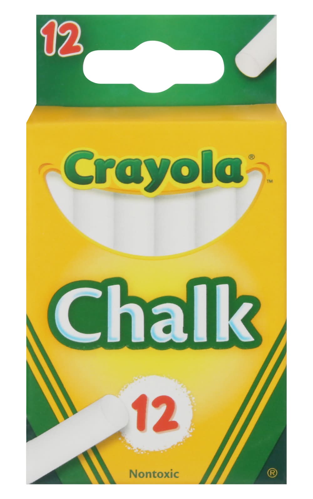 Crayola Nontoxic White Chalk Sticks (3.2 oz, 12 ct)
