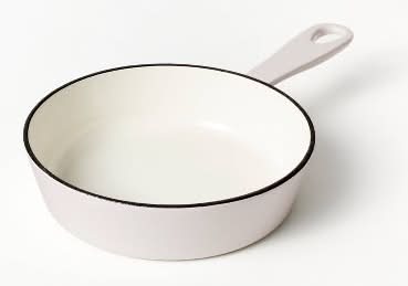 Figmint Enameled Cast Iron Skillet, 6 in, Light Gray