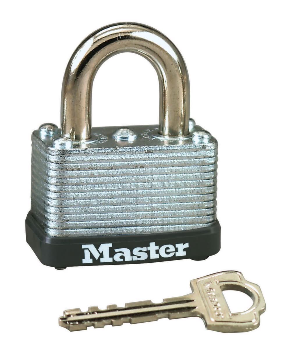 Master Lock 1-1/2 In. W Laminated Steel Warded Locking Warded Padlock