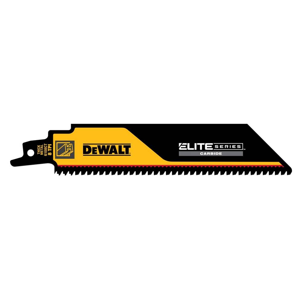 DEWALT Elite 6-in 8 Tpi Thick Metal Cutting Reciprocating Saw Blade | DWAR6108CT-1