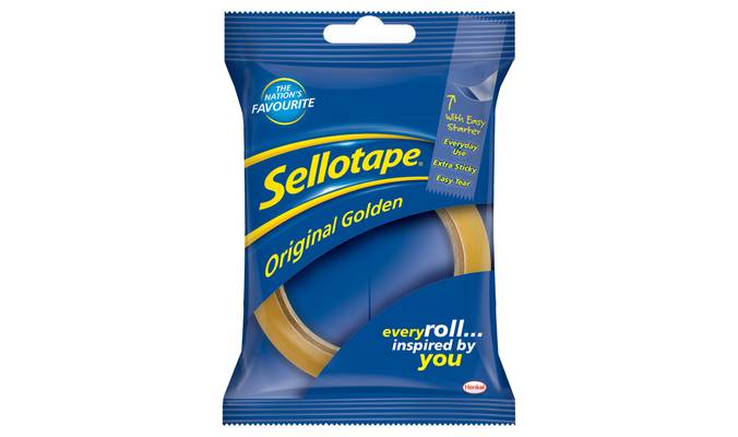 Sellotape Original Golden Sticky Tape Roll 24mm x 50m