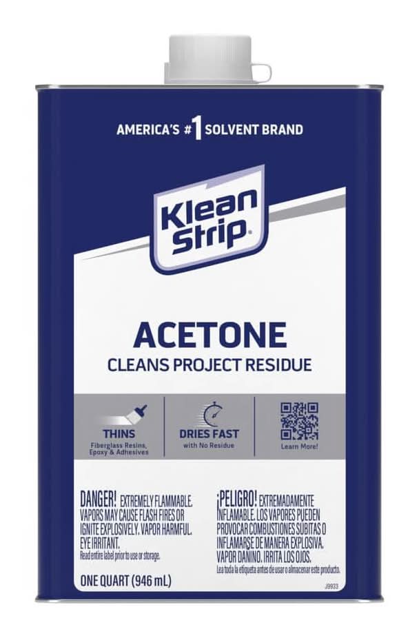 Klean-Strip 1 Qt. Acetone Thins Fiberglass Resins, Epoxy And Adhesives