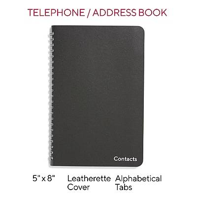 Staples 5 x 8 Phone/Address Book, Black (ST12955)