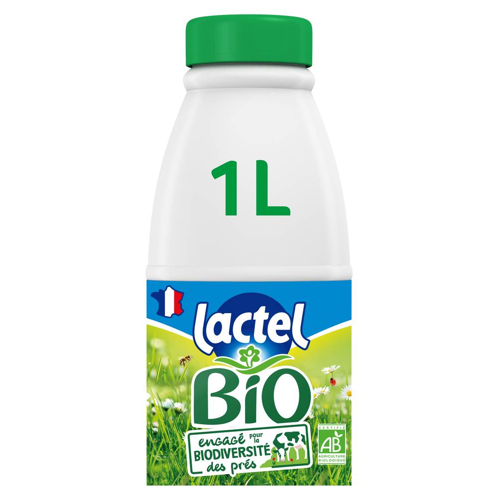 Lactel - Lait bio écrémé (1L)