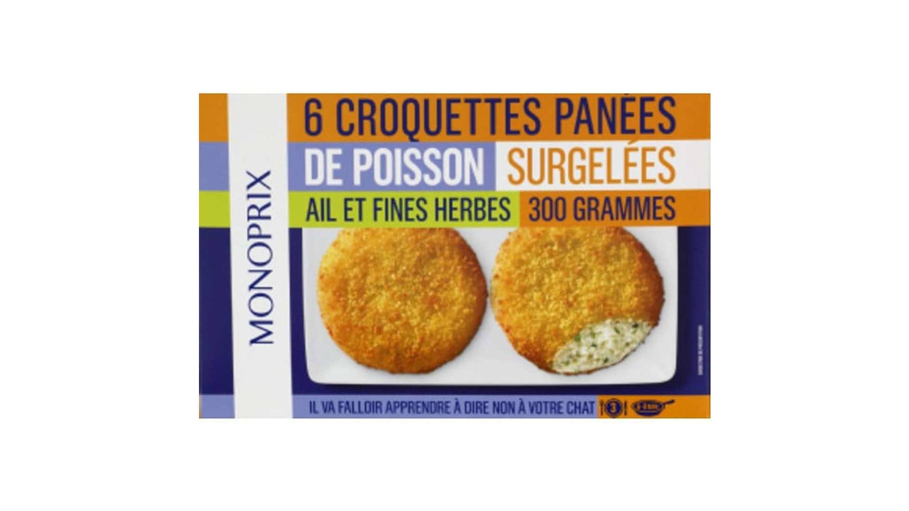 Monoprix - Croquettes panées de poisson à l'ail et aux fines herbes (6)