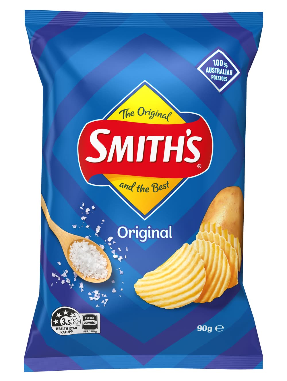 Smith's Original Crinkle Cut Potato Chips (90g)