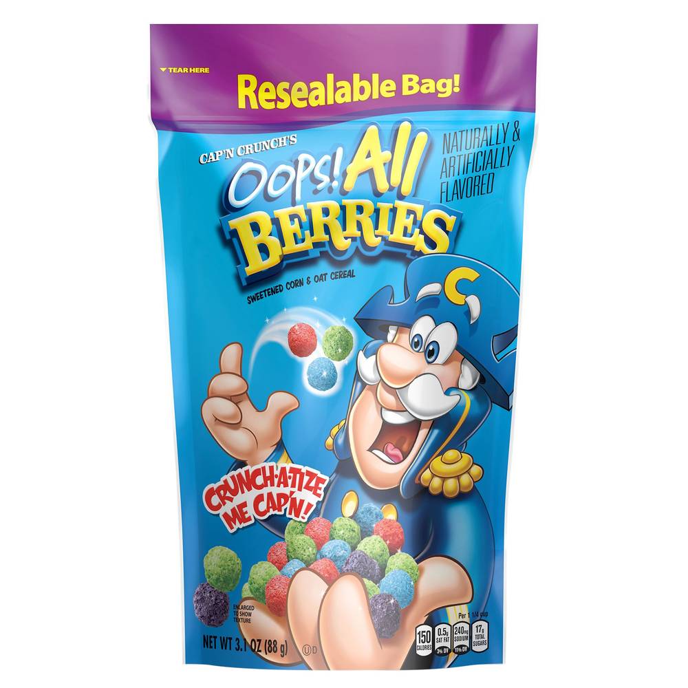 Cap'n Crunch Oops! All Berries Cereal (3.1 oz)