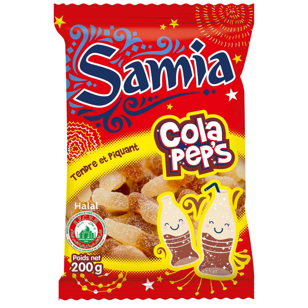 Samia - Bonbons sachet gelifies cola halal (200g)